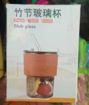 Quality Coffee and Juice Slub Glass Straw and Lid Cup Tea