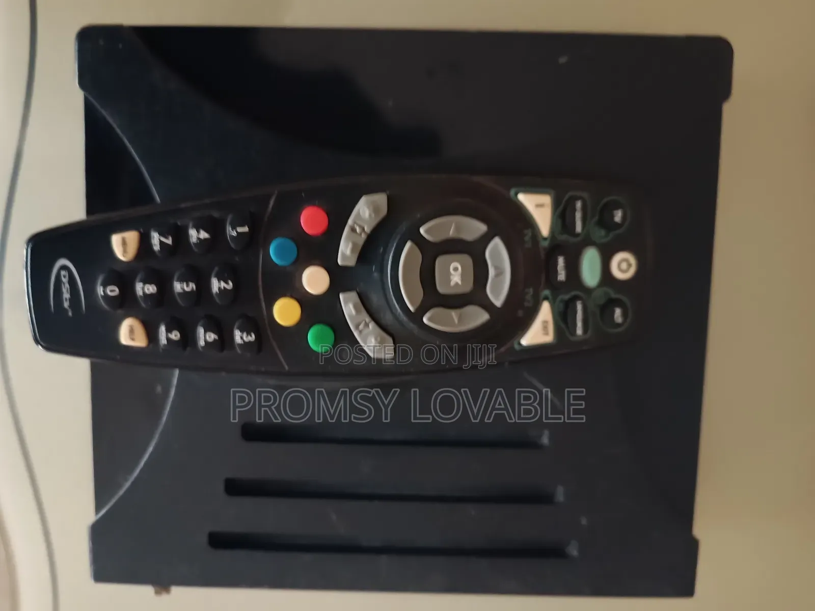 DSTV Decorder With Remote and Adapter, No Dish