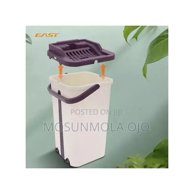 Microfiber Mop With Bucket,Clean Squeeze Handsfree(Big Size)