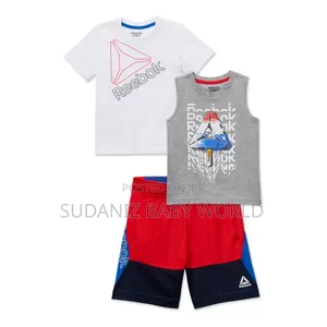Reebok Toddler Boy T-Shirt,Muscle Tank,And Shorts Outfit Set