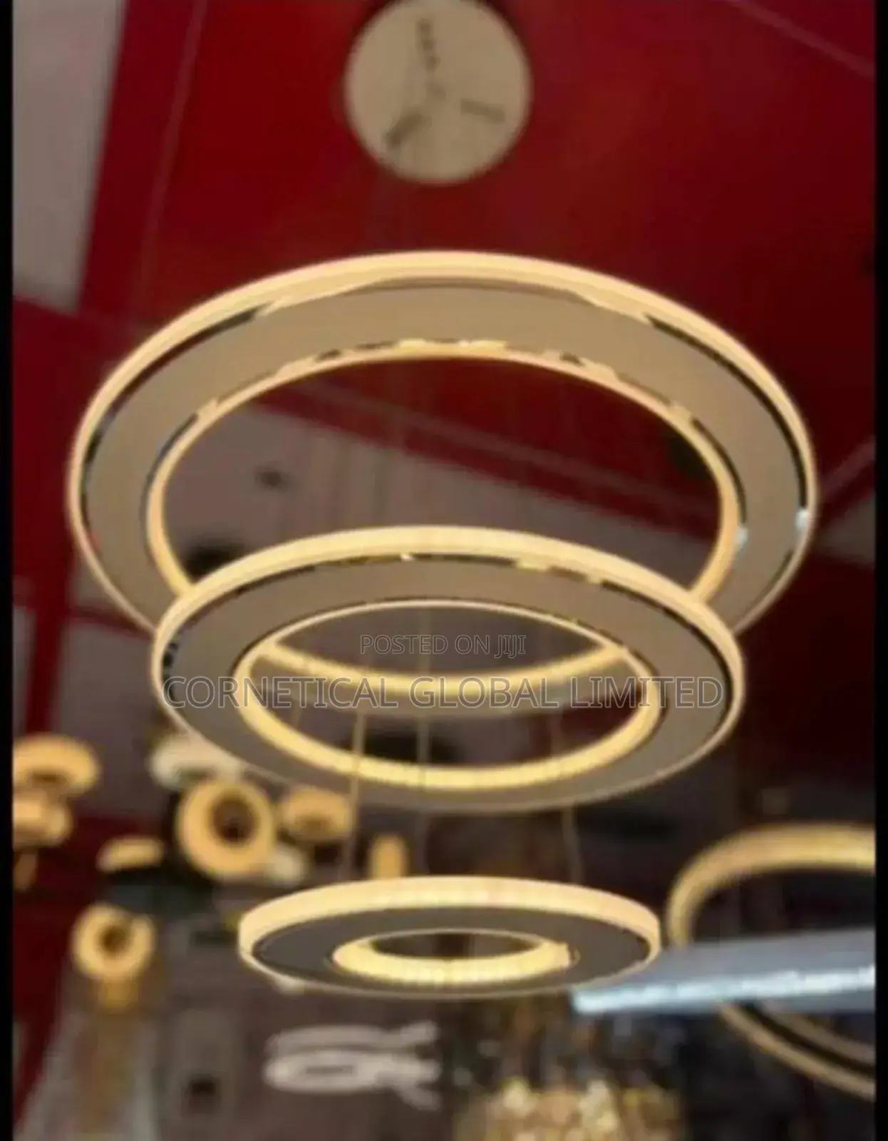 Quality Modern Three Drop Led Ring Chandelier Pendant Light