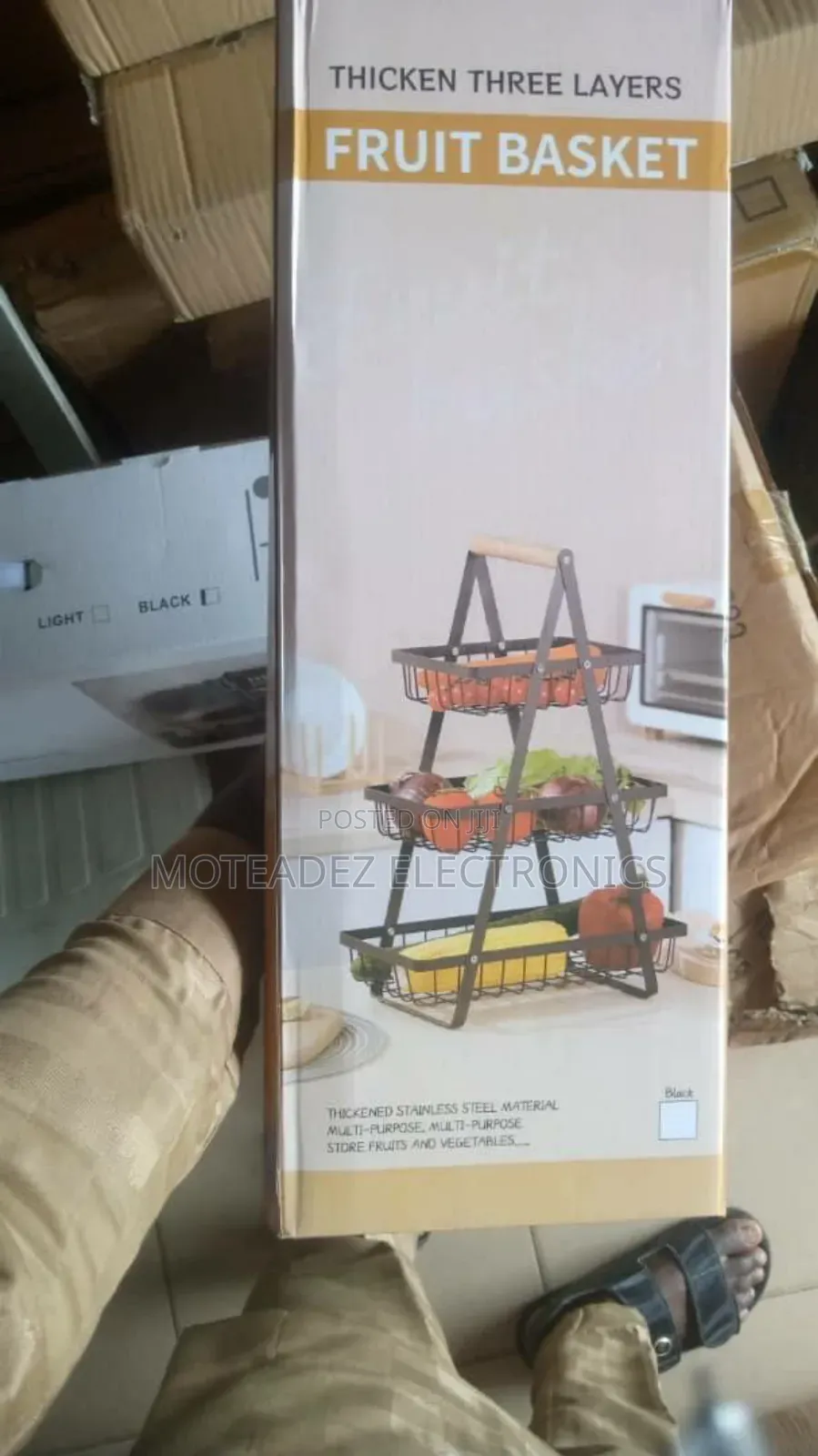 3 Layers Fruit/Vegetables Steel Iron Storage Basket/Rack