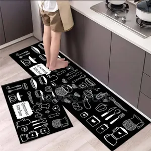 2in1 Anti Slip Absorbent Kitchen Mat Runner Mat for Kitchen