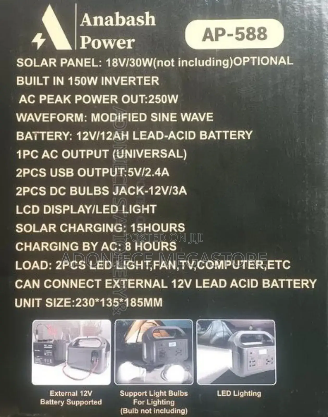 Anabash Portable Power Station | 150w