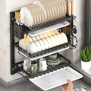Stainless Steel 3 Layer Wall Mounted Dish Rack