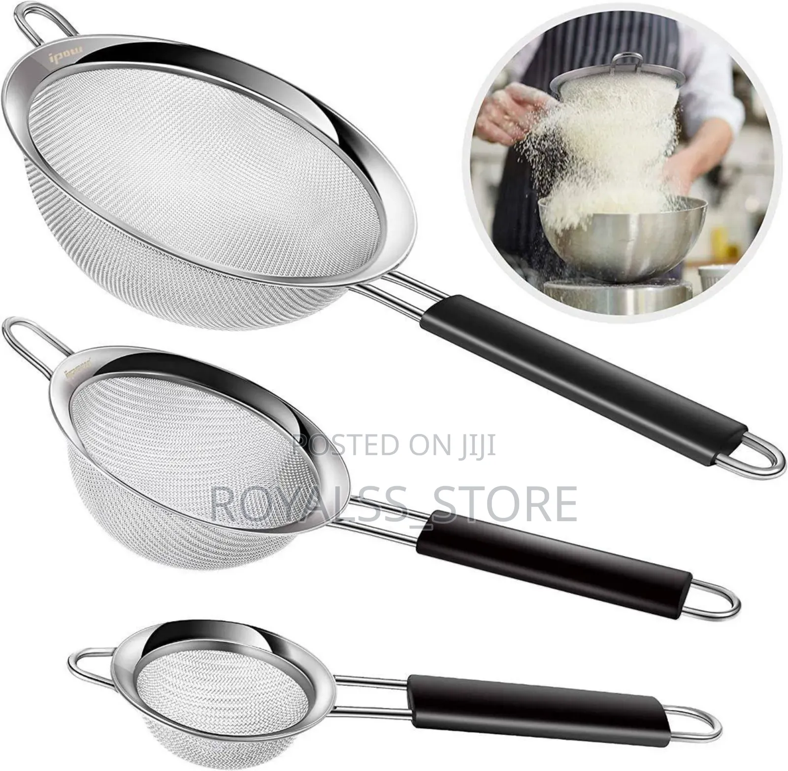 3in1 Stainless Steel Strainer/Seive