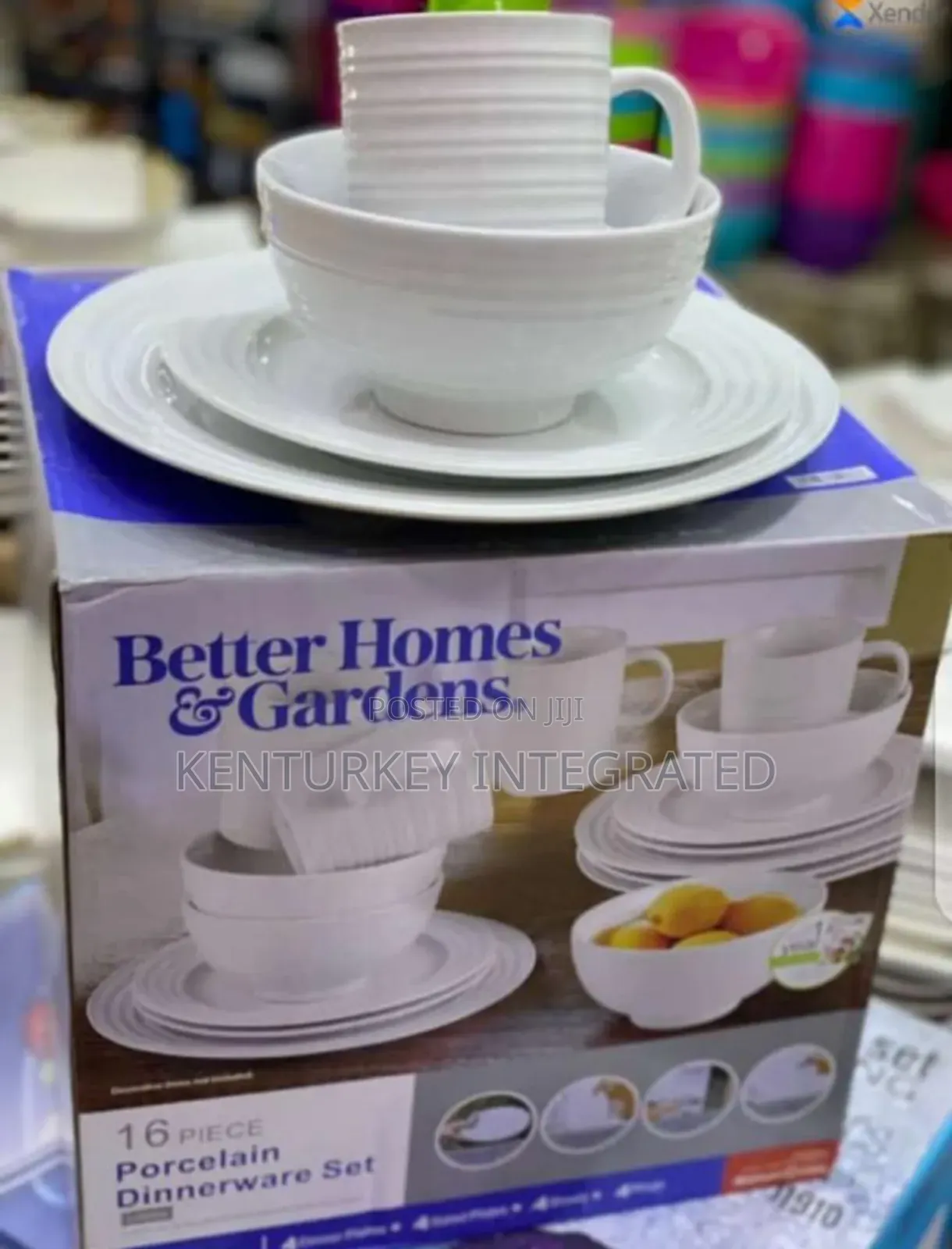 Better Homes and Gardens 16pcs Porcelain Dinnerware Set