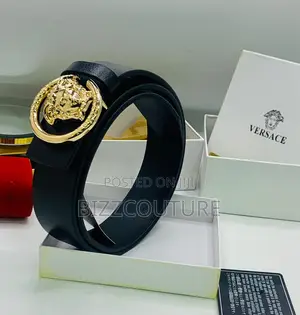 Original Versace Black Adjustable Belt Is Available in Store