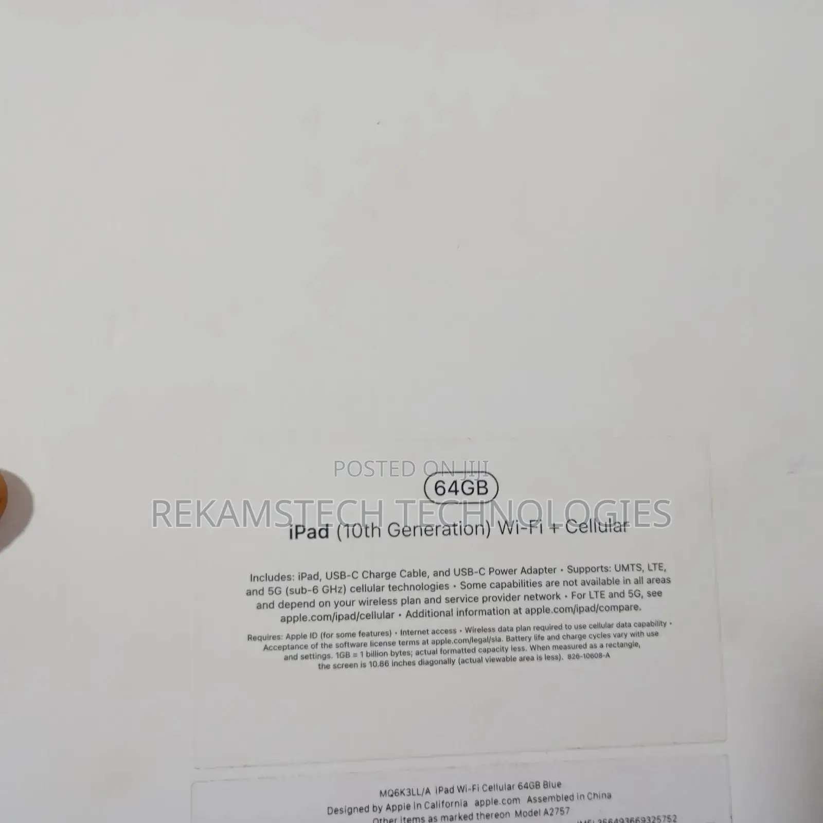 New Apple iPad (2022) 64 GB