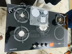 Gasgenie Polystar 4+1 Tempered Glass (Inverter) Built in Gas