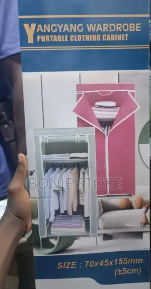 Non-Woven Cloth Dustproof Foldable Wardrobe Clothing Cabinet