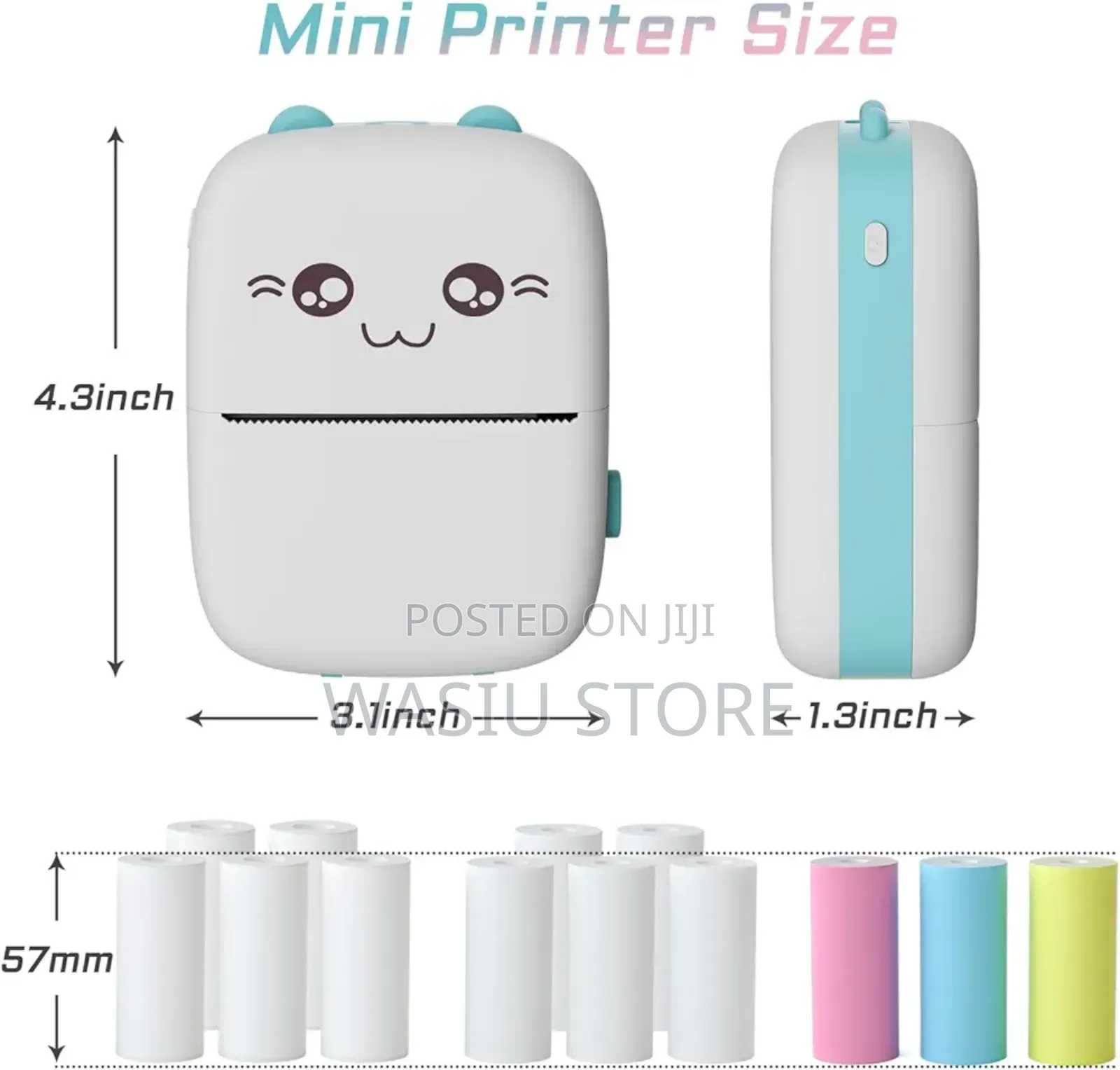 Bluetooth Portable Printer With 13 Rolls Thermal Paper
