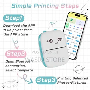 Bluetooth Portable Printer With 13 Rolls Thermal Paper