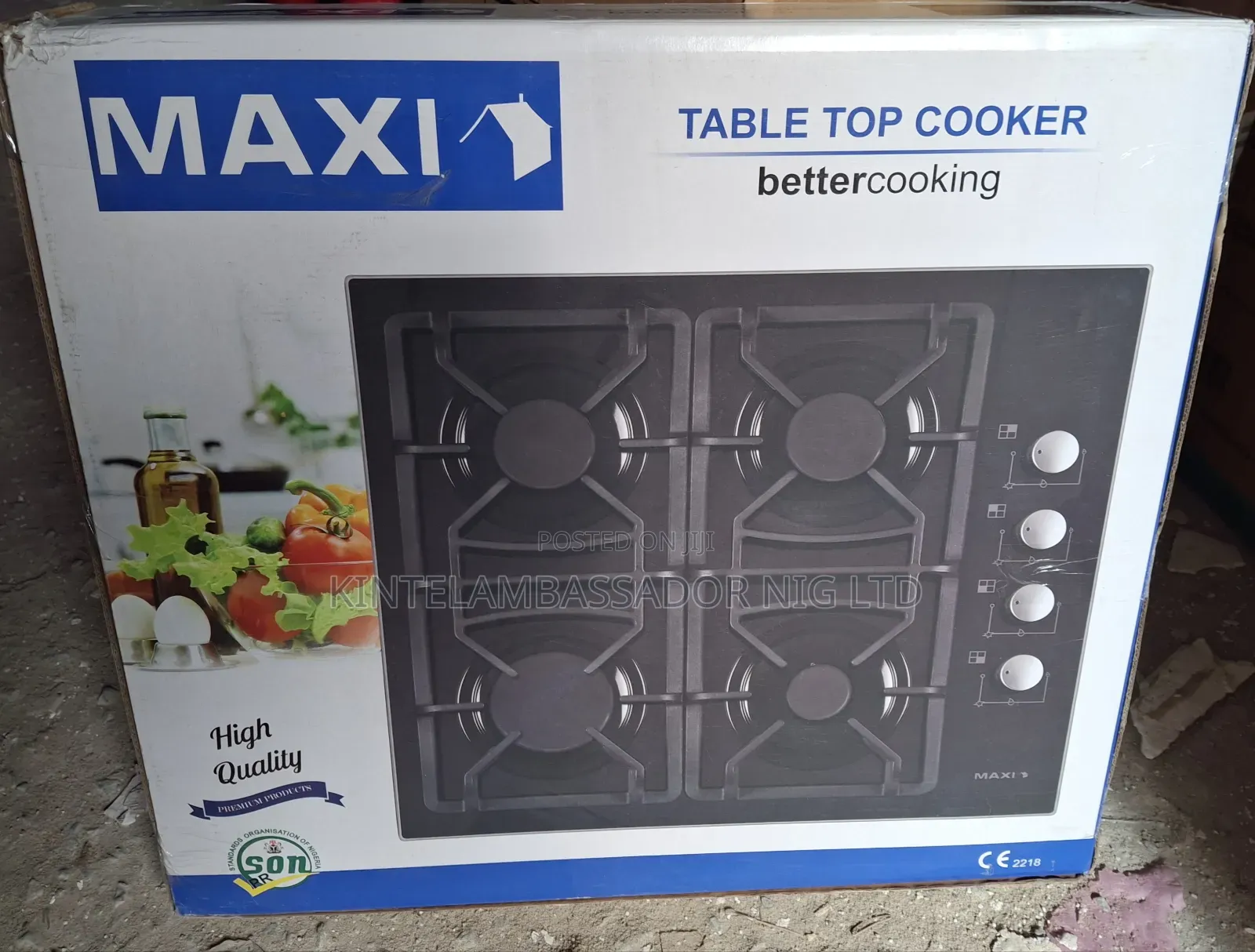 Maxi Table Top Gas Cooker - 4 Burner