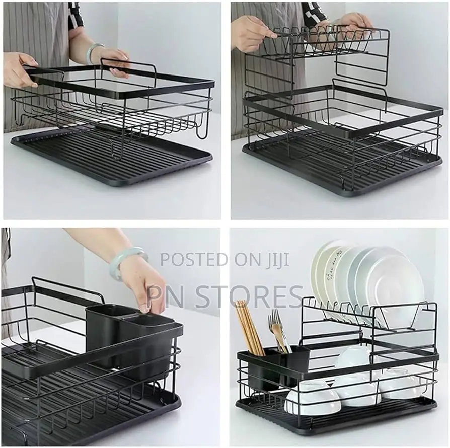 Rectangular Dish/Plates Rack With Drainer