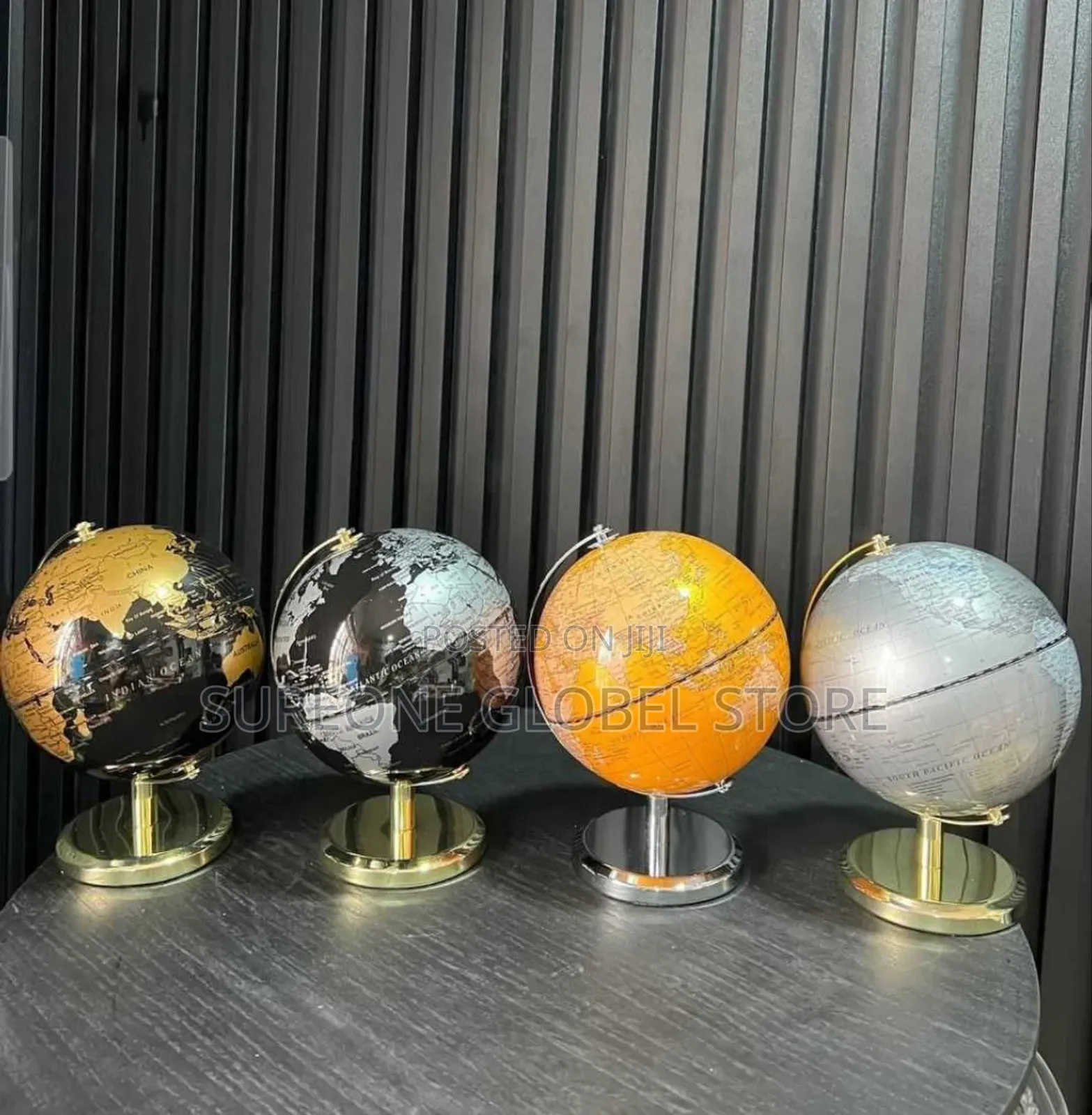 Three Illuminated Globes