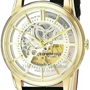 Kenneth Cole New York Men's Automatic Watch With Black Leather