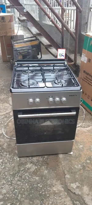 Brand New Maxi(60×60)4-Borner All Gas Standing Cooker>Silver