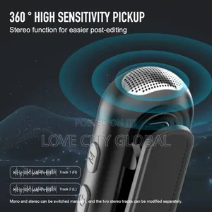 2 Podcast Mic Wireless Lavalier Microphone Charging Case