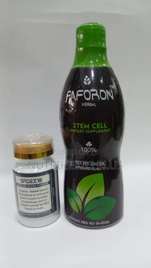 Spidex 18 + Fafaron Stem Cell Drink: Mens Fertility Combo