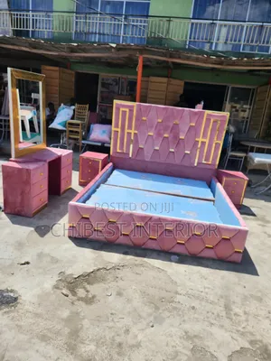 6by6 Pink Coloured Bed Stand