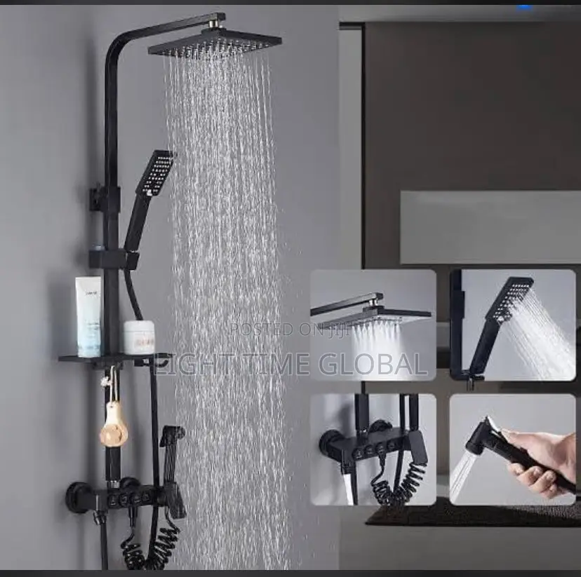 England Black Shower Set