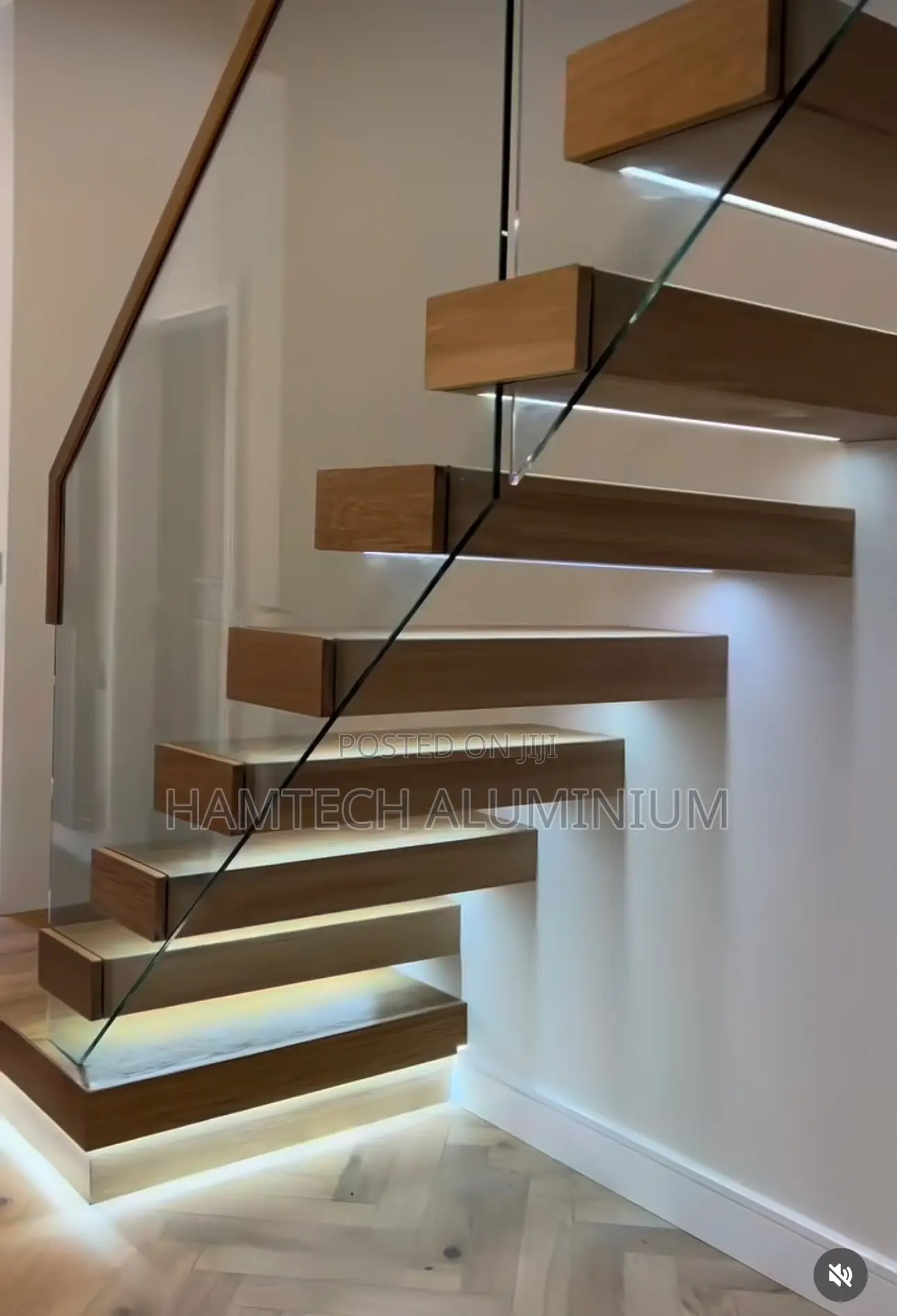 Wooden Steps With LED Light