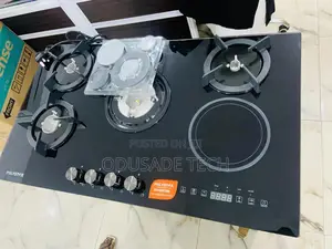 Gasglow Polystar 4+1 Tempered Glass (Inverter) Built in Gas