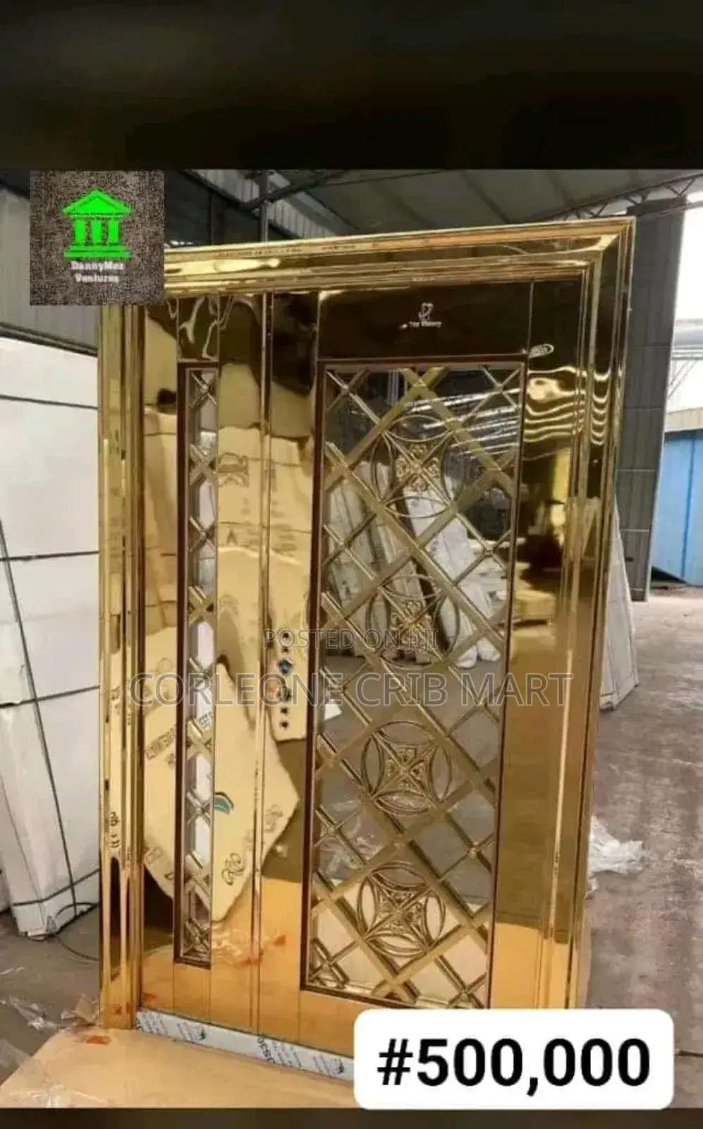 Gold Glass Door