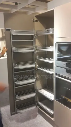Kitchen Cabinet With Spoon and Plates Rags Available