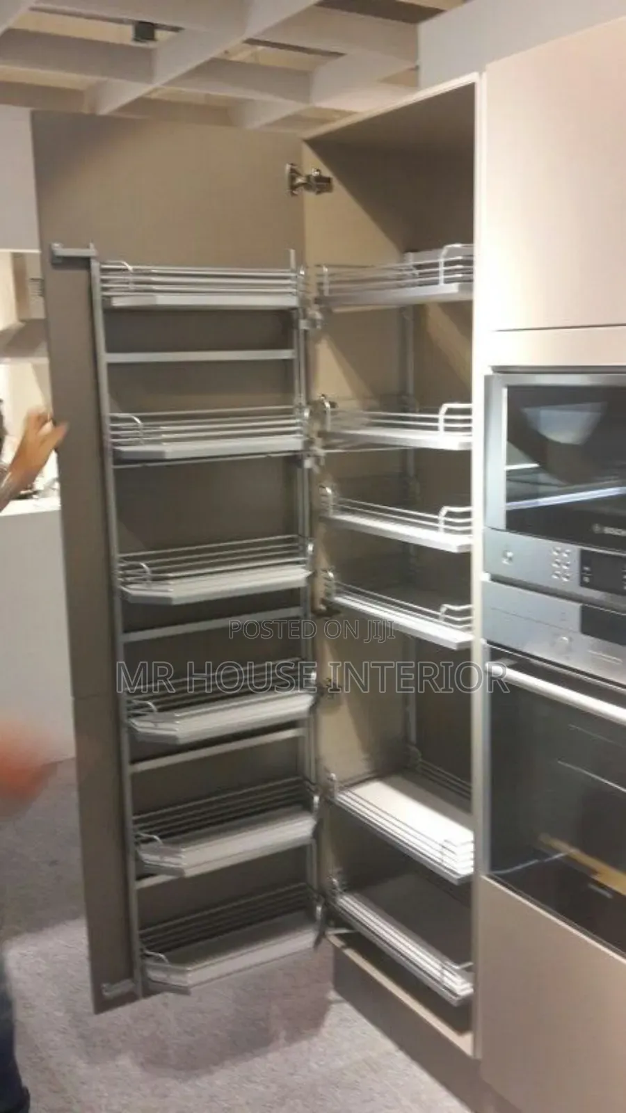Kitchen Cabinet With Spoon and Plates Rags Available