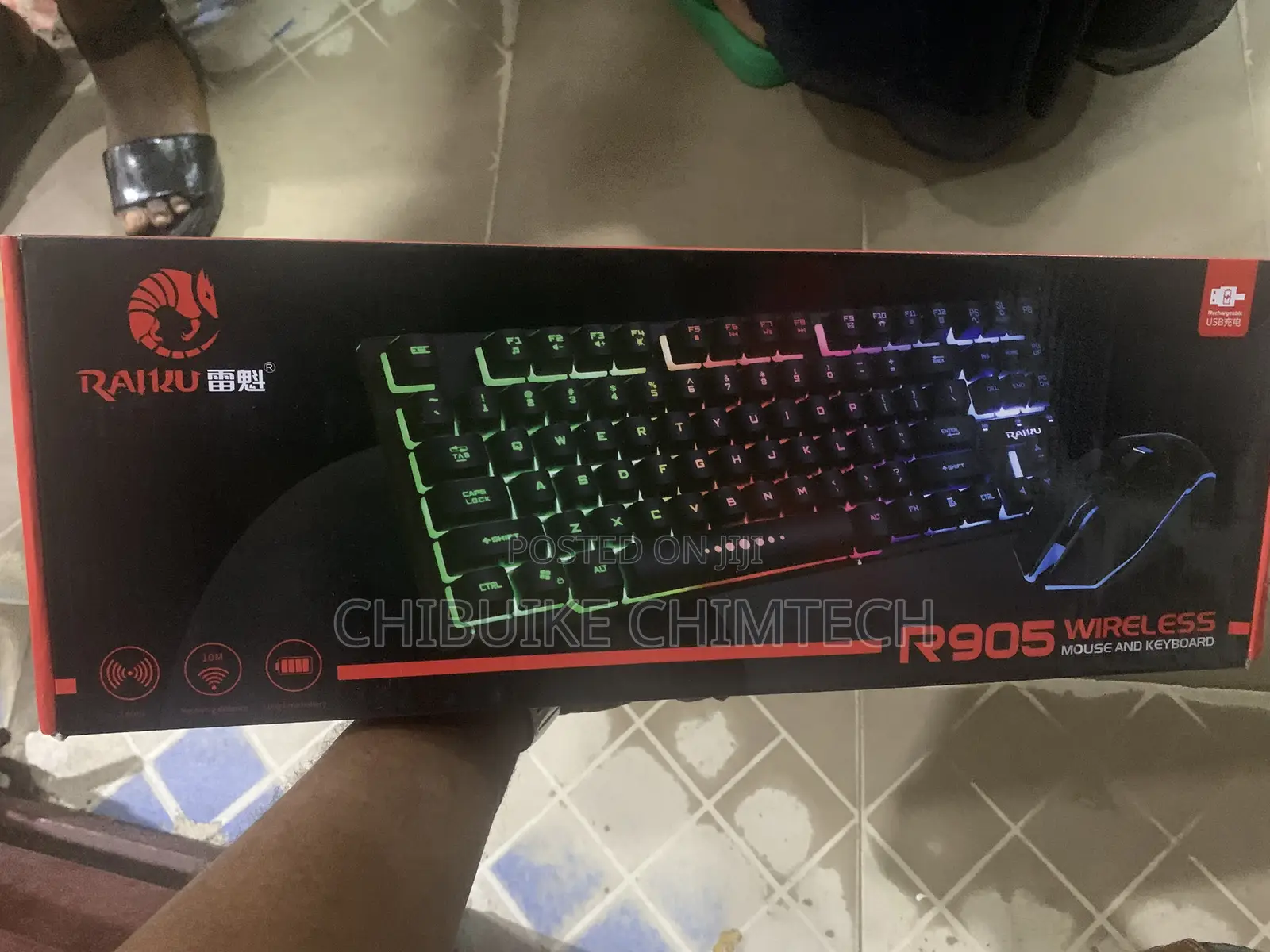 Raiku R905 Rechargeable Wireless Keyboard and Mouse Backlit
