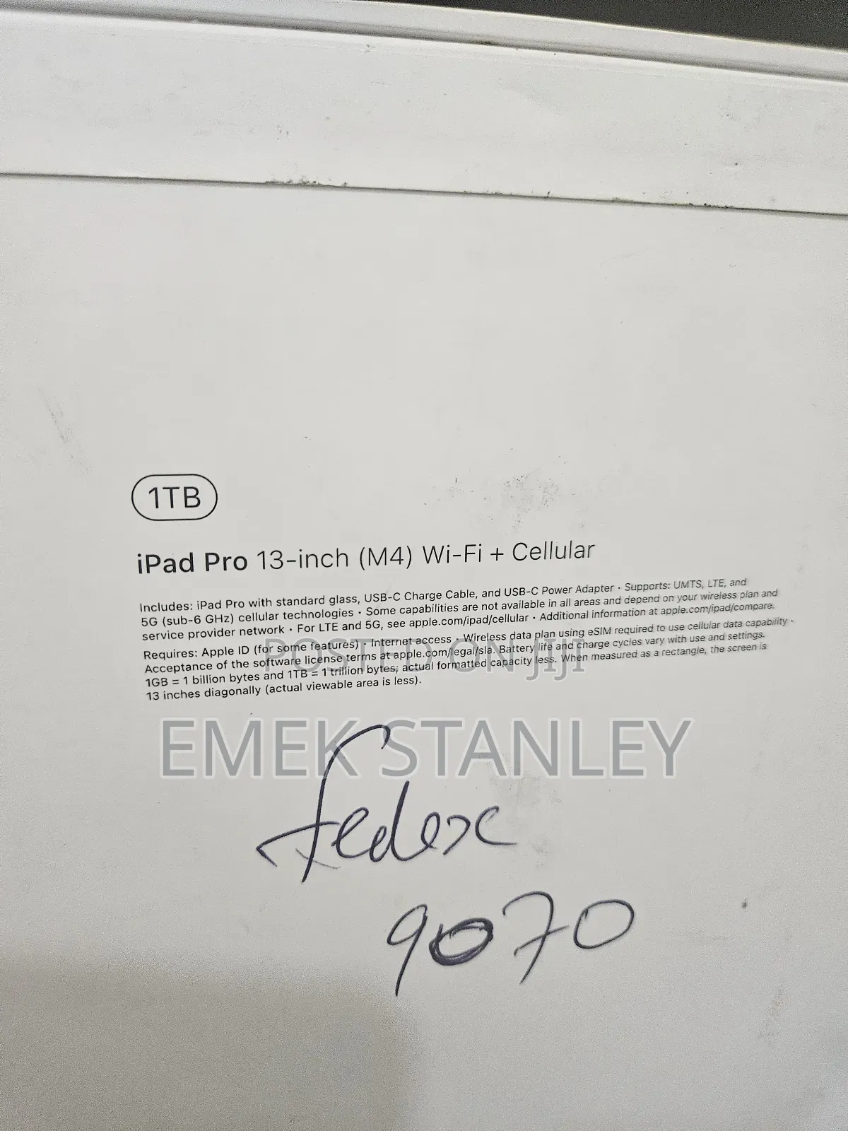 New Apple iPad Air 13 (2024) 1 TB Black
