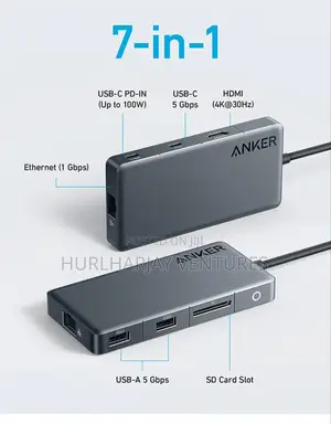 Anker 341 Usbc Hub (7-in-1) With Lan Support