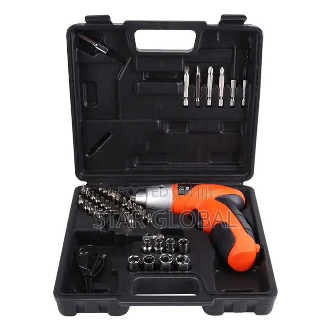 Practical Cordless Drill And Screwdriver 46 Piece Tool Set