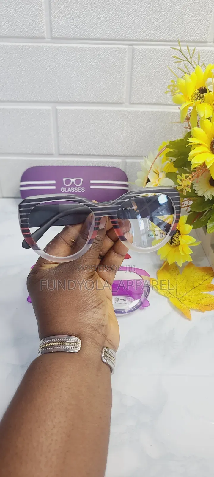 Thick Purple Extra Clear Eyeglass/Frame