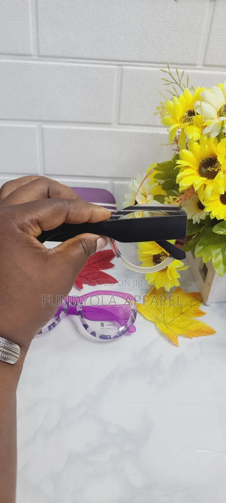 Thick Purple Extra Clear Eyeglass/Frame