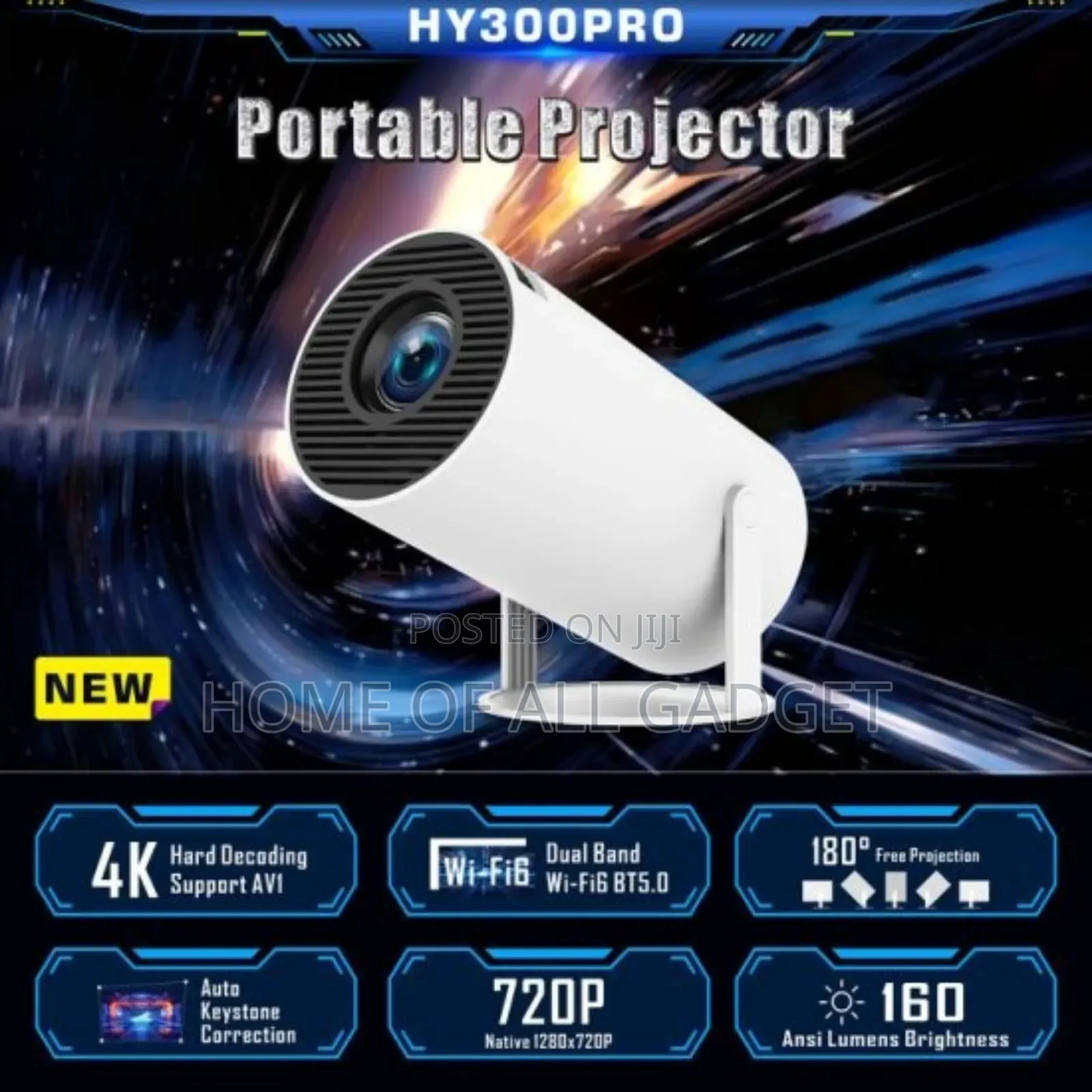 Android Hy300 Pro 8gb Video Portable Projector.