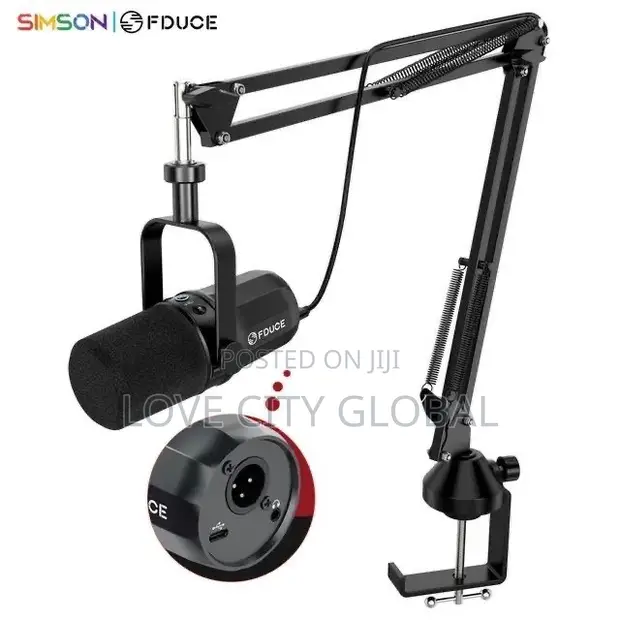 ⑦MC-40 TRIO dynamic Microphone FDUCE SL40+ XLR/USB Wired Podcast Microphone Kit Arm Stand for