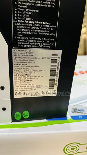 Must 5kva 48v Hybrid Inverter With80a MPPT Charge Controller