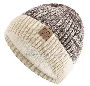 Photo - New Unisex Two-Tone Winter Hats Add Fur Lined Men and Women