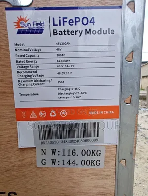 14.40kwh 300ah Sunfield Lithium Battery
