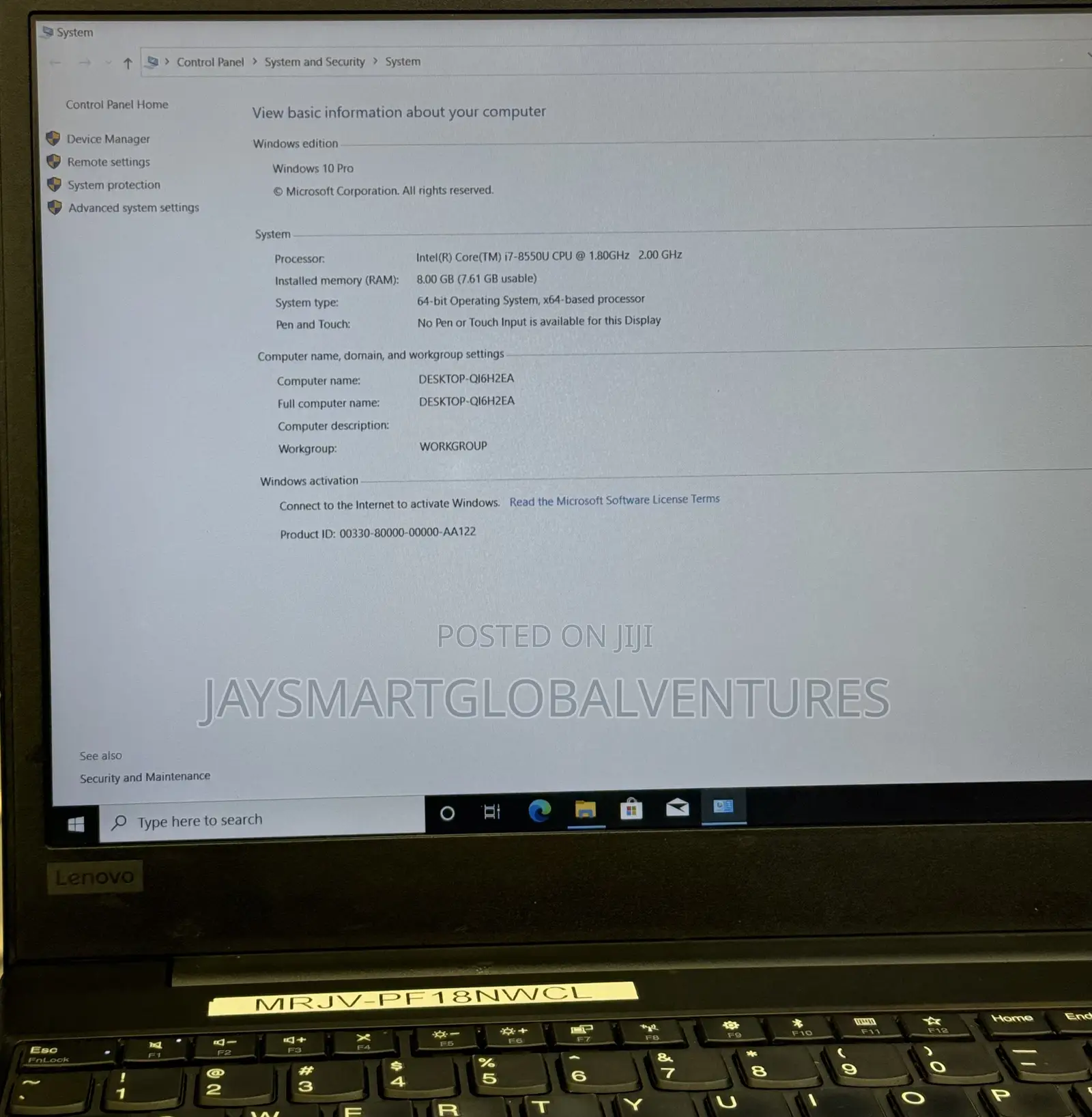 Laptop Lenovo ThinkPad E580 8GB Intel Core i7 SSD 256GB