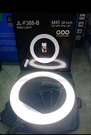 18 Inches Rechargeable Ringlight With Mirror and Batteries