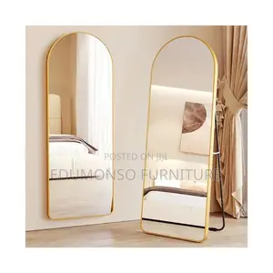 Full Length Arch Aluminum Framed Wall / Standing Mirror