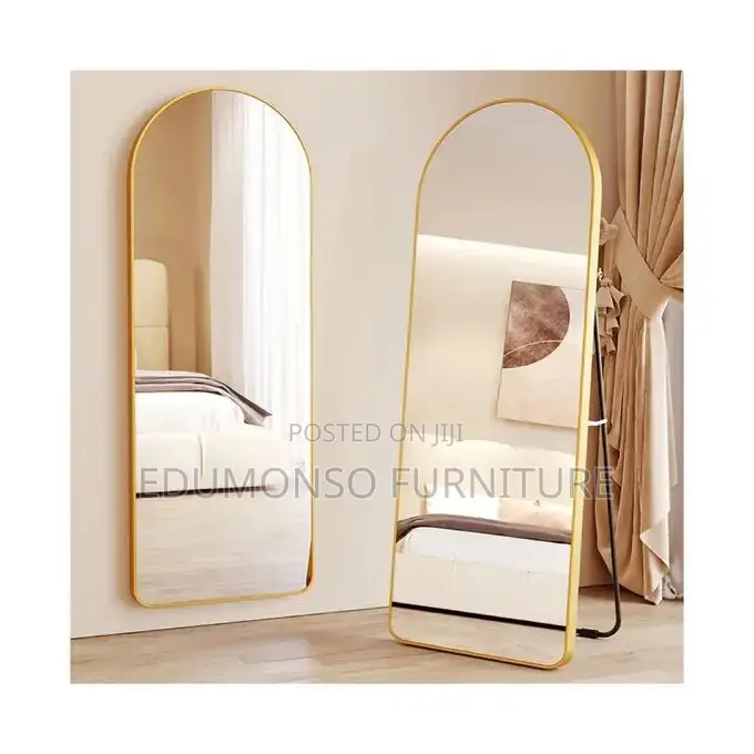 Full Length Arch Aluminum Framed Wall / Standing Mirror