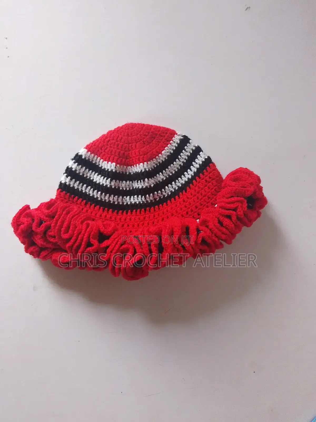 Crochet Ruffle Hat