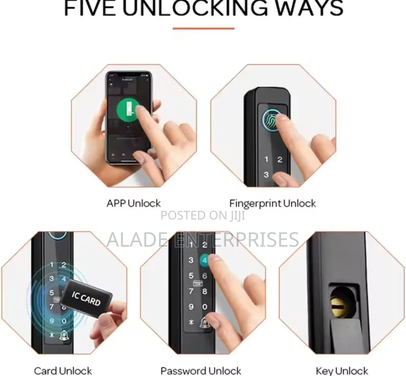 Security Waterproof Fingerprint Deadbolt Smart Lock