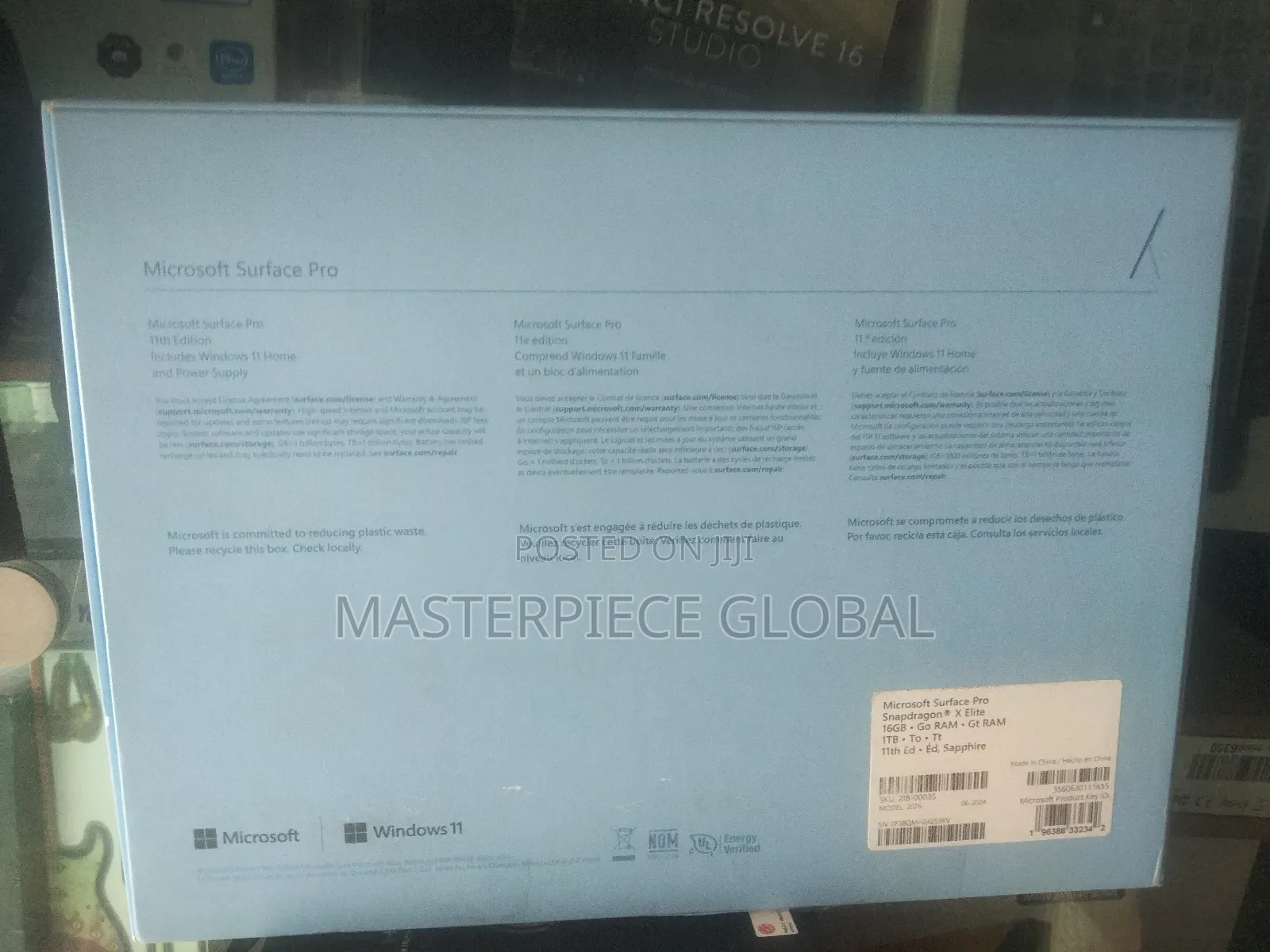 New Laptop Microsoft Surface Pro 16GB Intel SSD 512GB