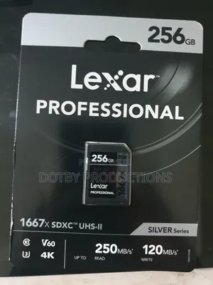 256gb Lexar SDXC UHS-II V60 Memory Card